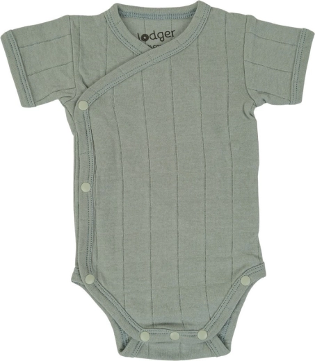 Lodger baby short-sleeve romper Tribe silt green, size 68