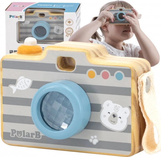Koka fotoaparāts ar kaleidoskopu bērniem VIGA POLARB