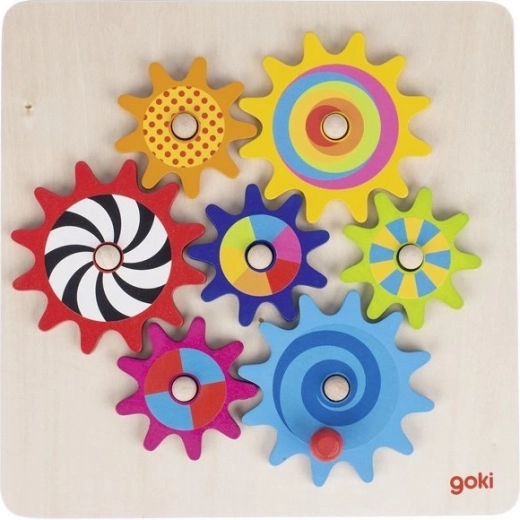 Wooden Game with Gears Goki