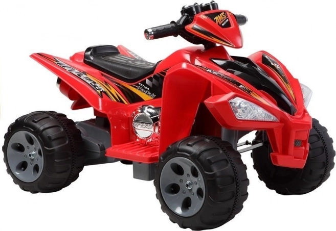 Red Battery-Powered Quad with Large Wheels