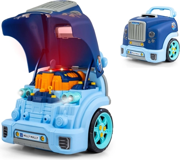 Reālistisks auto priekšējās daļas modelis ar atveramu motora pārsegu MILLY MALLY N-GINE, zils