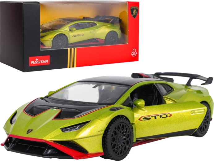 Metal Lamborghini Huracán STO RASTAR model, 1:43 scale, blue