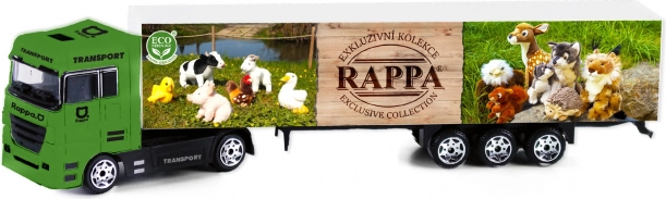 Ekskluzīvs plīša auto kravas auto – metāla modelis 1:87 ar piekabi