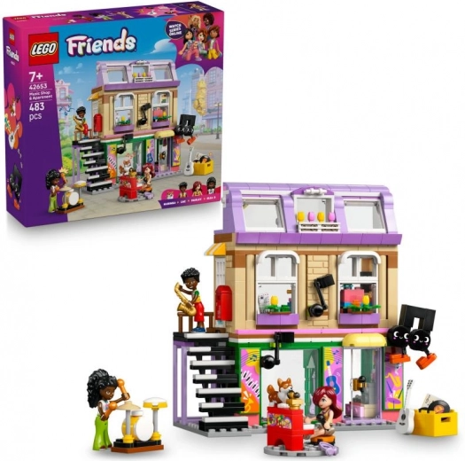 LEGO® Friends 42653 Mūzikas preču veikals un dzīvoklis