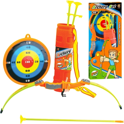 Bērnu loks 56 cm ar mērķi un 3 bultām