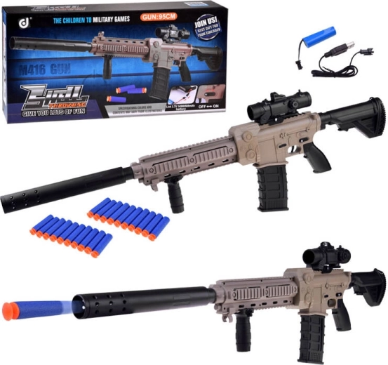 Liels automātisks putu blasteris ar optiku un magazīnu