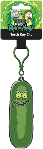 Rick and Morty Pickle Rick Keychain with Flashlight