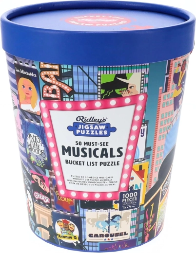 Ridley’s Games Puzzle Bucket List: 50 Must-See Musicals (1000 pieces)