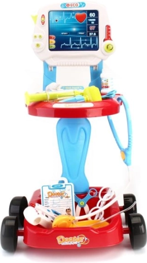Mobile trolley with EKG monitor
