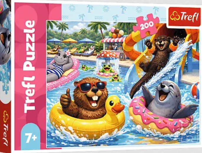 Trefl puzzle Beavers in the Pool – 200 pieces