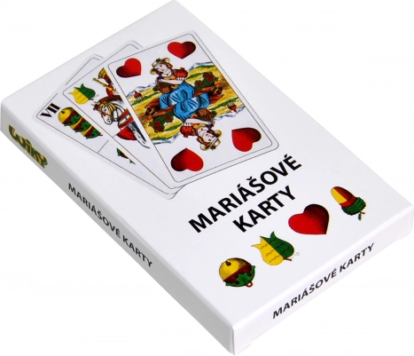 Mariāša kārtis papīra kārbiņā