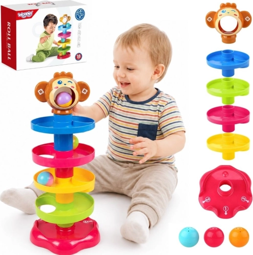Woopie Baby Spiral Ball Track with 3 Balls