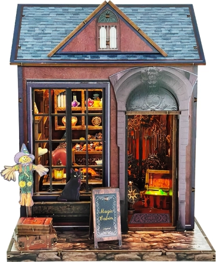 Miniature House Magic Cottage – DIY Kit with LED Lighting