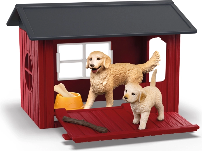 Suņu būda ar zeltaino retrīveru Schleich Farm World