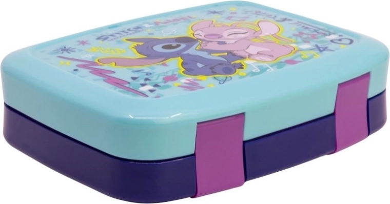 Uzkodu kārba ar nodalījumiem Angel un Stitch