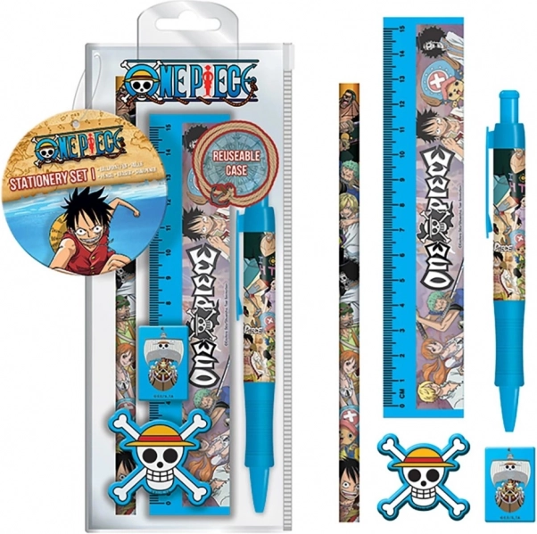 Skolas komplekts ar One Piece motīvu