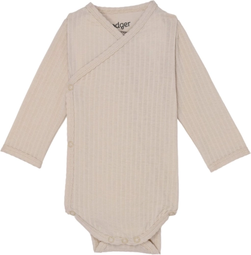 Lodger long-sleeve romper seersucker birch 68