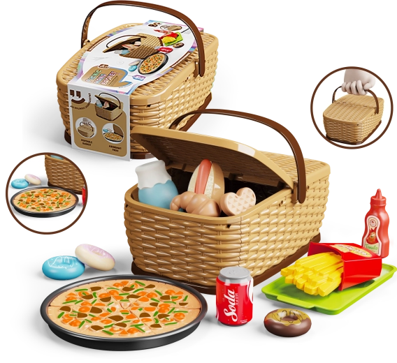 Bērnu piknika groziņš – picas komplekts
