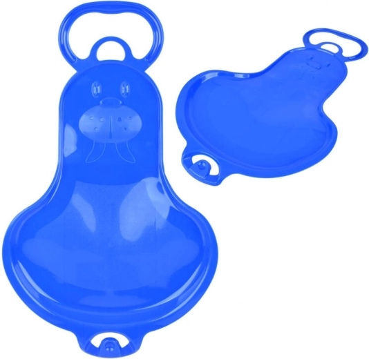 Plastmasas bērnu sniega ragavas ar rokturi