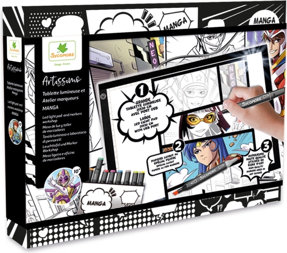 Artissimo – radošais Manga komplekts ar gaismas planšeti