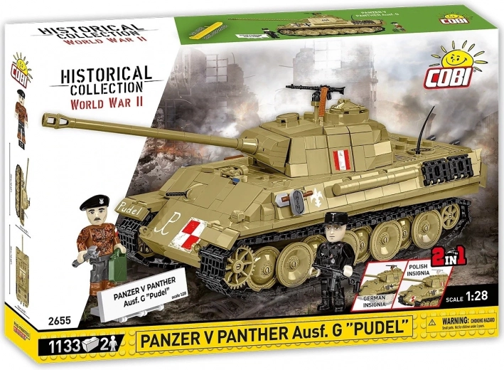 COBI konstruktors Panzer V Panther Ausf. G “Pudel” – 1133 detaļas
