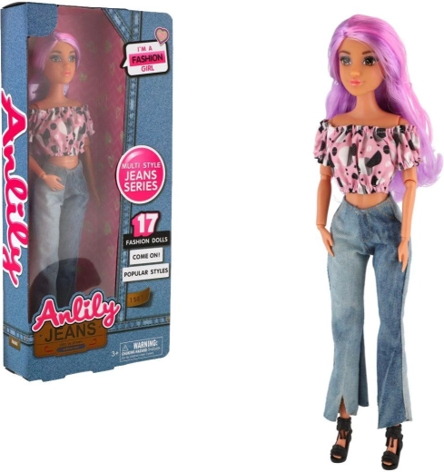Anlily locītavu modes lelle džinsu outfitā 30 cm