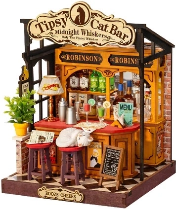RoboTime Rolife DIY miniatiūra “Tipsy Cat Bar” mājiņai