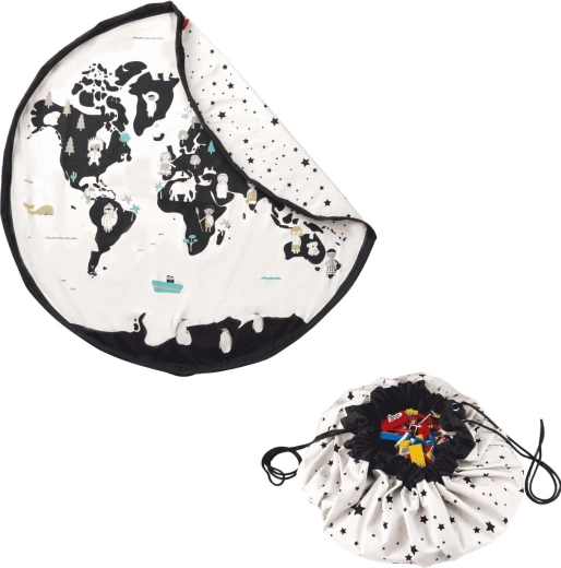 Play&Go Noomad original play mat and toy storage bag worldmap