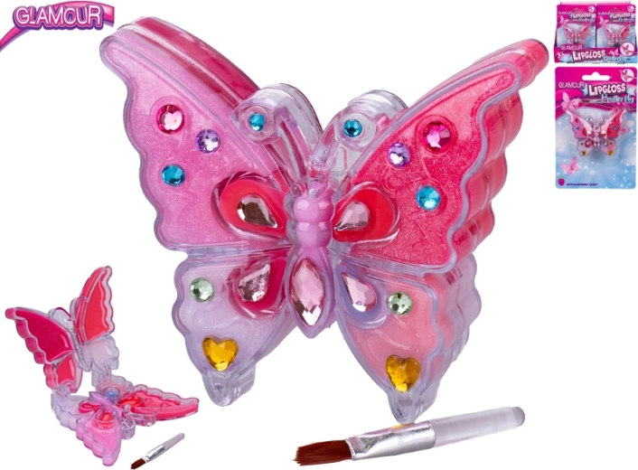 Lūpu spīdums bērniem tauriņa formā Glamour, 7 cm