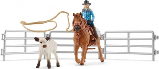 Schleich Farm World kovboju meitene ar laso