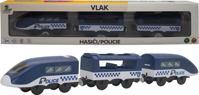 Babu Police Train with Magnetic Battery-Powered Carriages