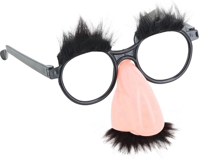 Brilles ar ūsām pārģērbšanai un jaunām lomām