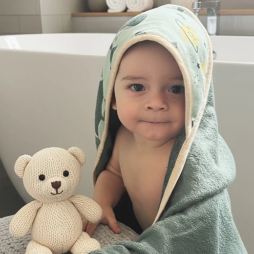 Kapuce siltumam un komfortam pēc peldes