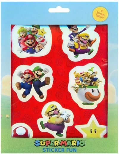 Super Mario uzlīmju komplekts (8 lapas)