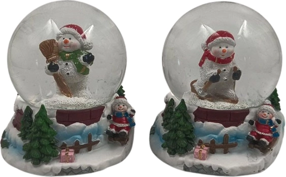 Paperweight snow globe with snowman 65 mm