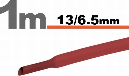Sarkana termosarūkošā caurulīte 13/6,5 mm