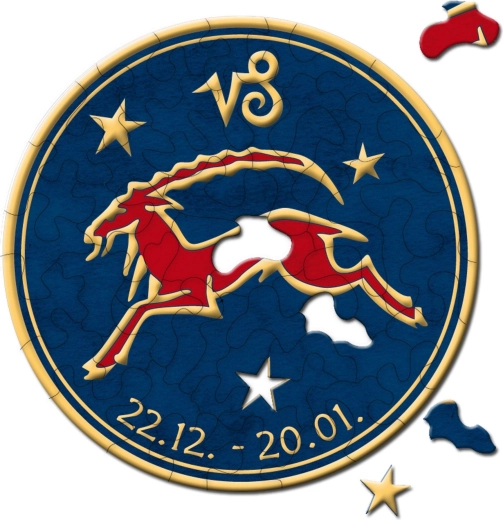 Curiosi round puzzle Zodiac – Capricorn, 33 pieces