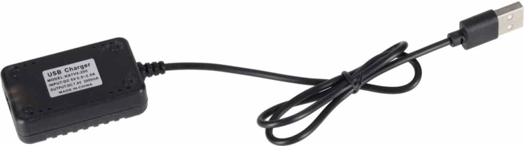 RTR komplekts, iekļaujot akumulatoru un USB lādētāju