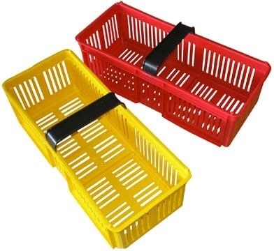 Plastmasas augļu groziņš 38 × 16 × 15 cm, krāsu miks