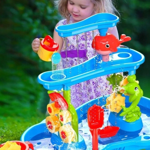 3 līmeņu kaskāde ar ūdens ratiem