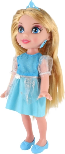 Long blonde hair and detailed features