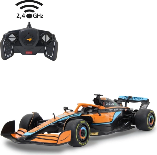 Ar radiovadību vadāms McLaren MCL36 modelis mērogā 1:18, oranžs