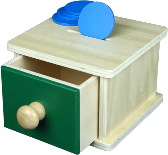 Montessori zīdaiņu krājkase ar atvilktni - 1 gab.