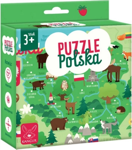 Puzle Polijas karte bērniem 3+