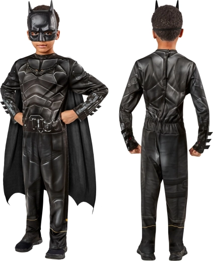 Bērnu kostīms BATMAN ar masku un apmetni 129–139 cm (8–10 gadi)