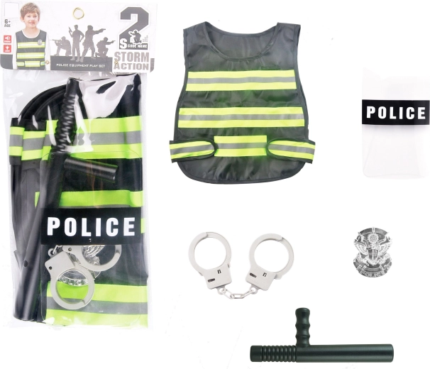 Policijas veste ar jostu un futlāri