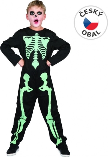 Children's Skeleton Costume Glowing in the Dark