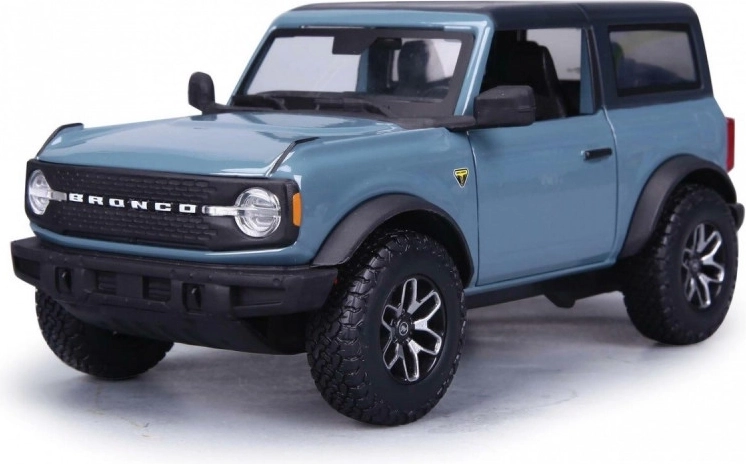 Ford Bronco Badlands zils saliekams metāla modelis