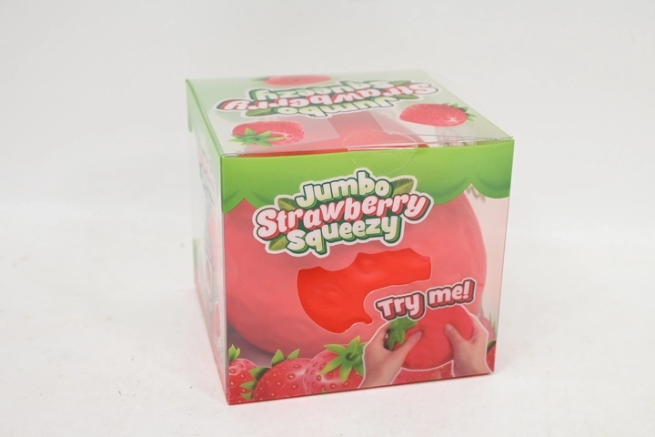 Antistresa spiežamā squishy mīkstmantiņa zemenes jumbo 15 cm – 1 gab.