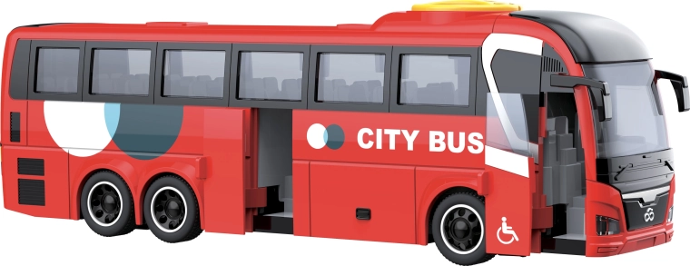 City Service Car city bus 1:16 red
